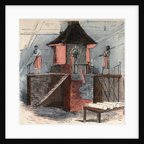 19th-Century Illustration of Glass Blowing by Anonymous