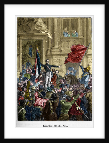 Lamartine a l'Hotel de Ville. Illustration by Anonymous