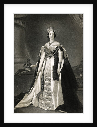 Full Length Portrait Of Queen Victoria by Anonymous