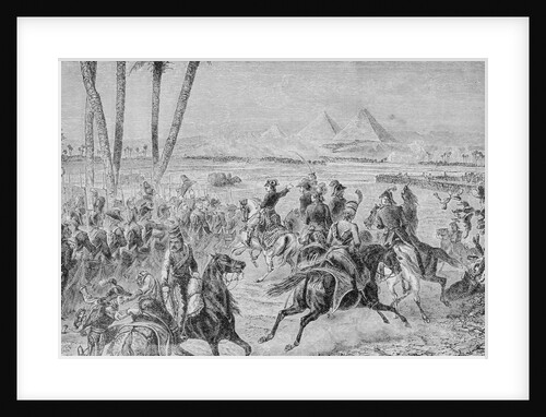 Napoleon and His Men Fighting at the Pyramids by Anonymous