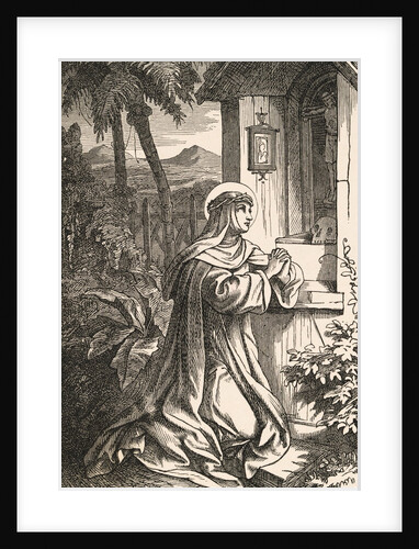 Portrait of Saint Rose of Lima Praying by Anonymous