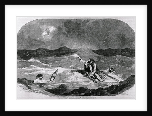 Remnants of Wrecked Ship in Ocean by Anonymous