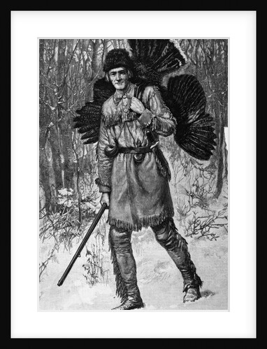 Thanksgiving Hunter With A Turkey by Anonymous