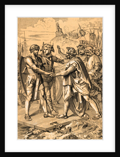Hengist and Horsa Coming Ashore with Their Warriors by Anonymous