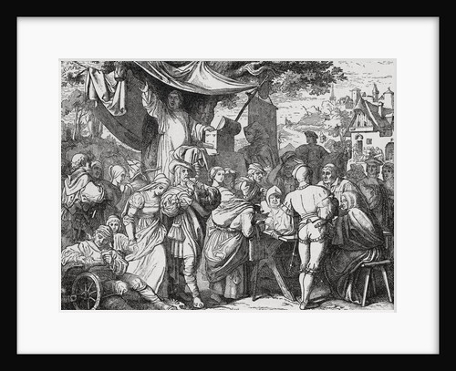 Martin Luther Opposer Johann Tetzel with Crowd by Anonymous