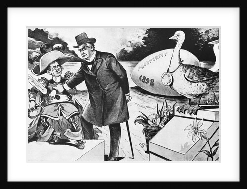 Cartoon of William McKinley Trying to Stop Yellow Journalism by Anonymous