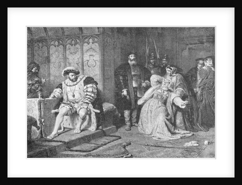 Illustration of Anne Boleyn Fainting Before Henry VIII by Anonymous