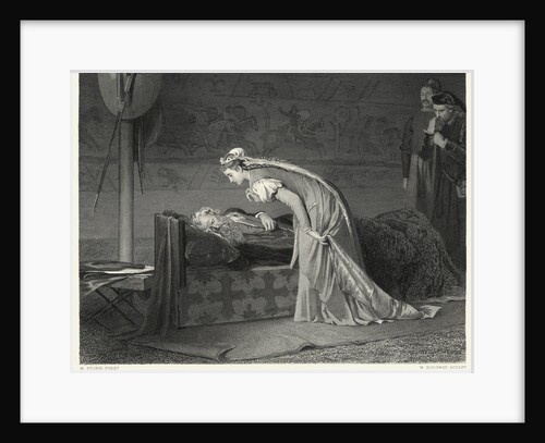 Cordelia Leans Over The Ailing Lear by Anonymous