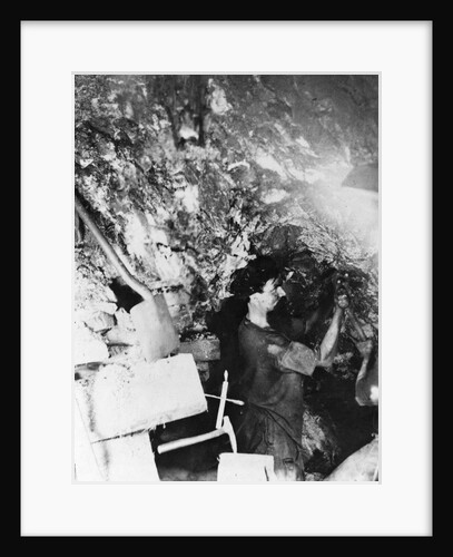 Man Working in a Mine by Anonymous