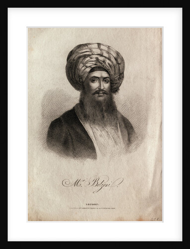 Portrait of Italian Archaeologist Giovanni Battista Belzoni by Anonymous