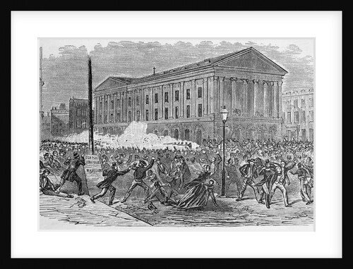 Illustration of the Riot at the Astor Place Opera House by Anonymous