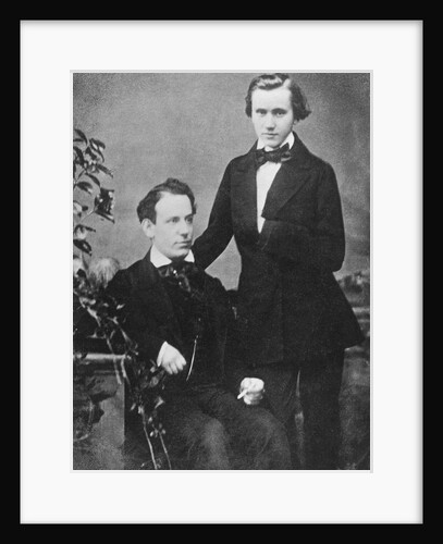 Johannes Brahms and Acquaintance Posing for Camera by Anonymous