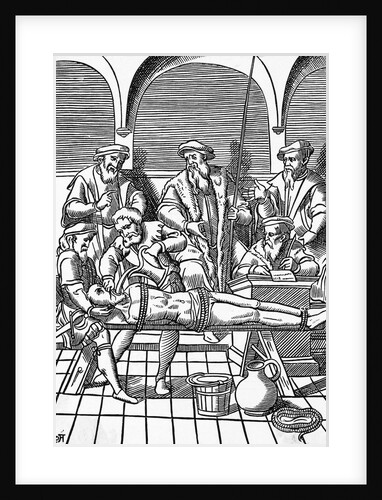 Illustration Showing Antwerp Officials Using Torture Tactics on Suspect by Anonymous