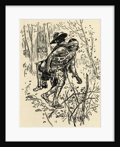 Samuel de Champlain Carried by Indian by Anonymous
