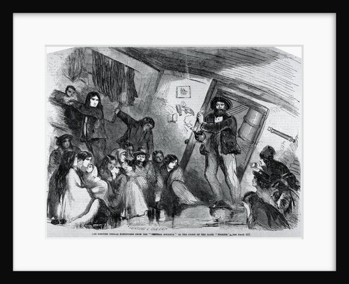Women in Cabin of Wooden Ship by Anonymous