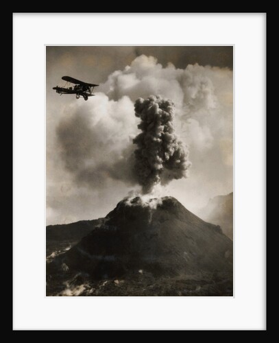 Airplane over Mount Vesuvius by Anonymous