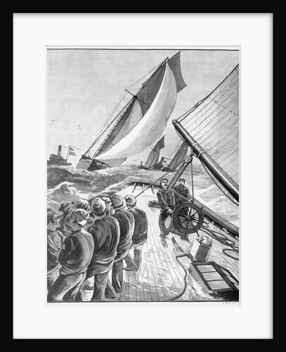 Illusrtration Of Yachting Race 1885 by Anonymous