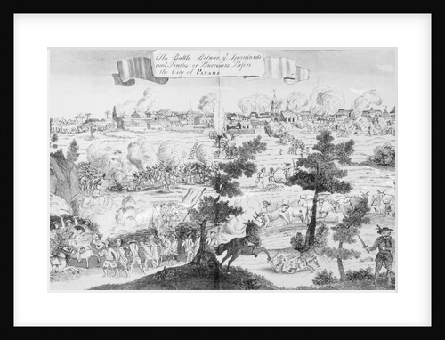 War Scene Near City by Anonymous