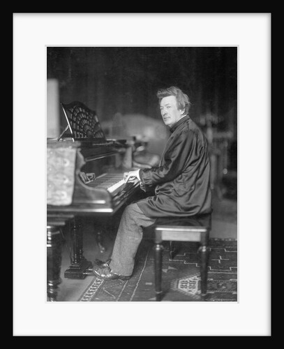 Pianist Ferrucio Busoni Posing at Piano by Anonymous