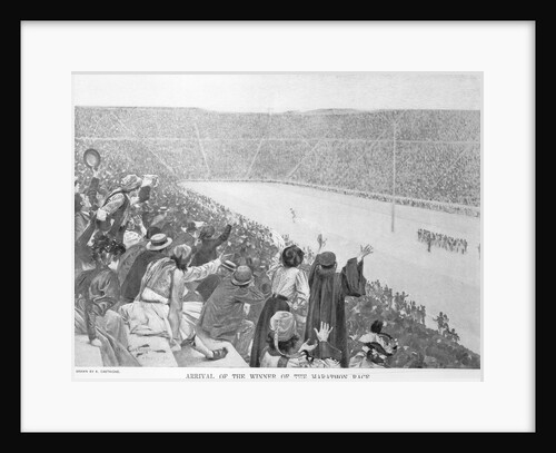 Arrival of the Winner of the Marathon Race by Andre Castaigne