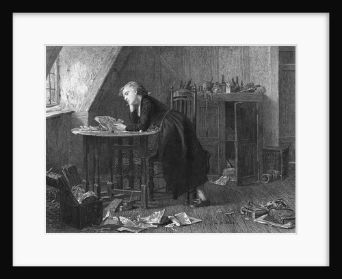 Thomas Chatterton Reading Papers at Desk by Anonymous