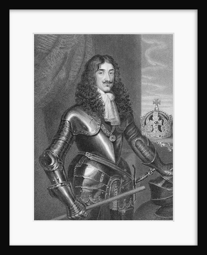 Engraved Portrait Of King Charles II by Anonymous