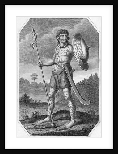Engraving of an Ancient Briton by Anonymous