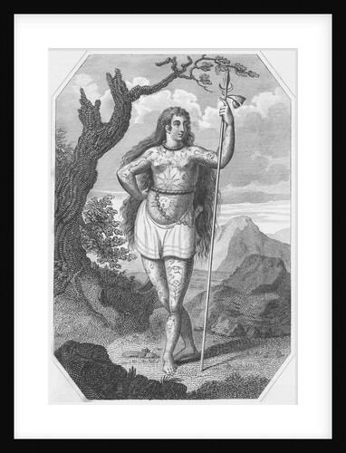 Woman with Tatooes and Spear by Anonymous