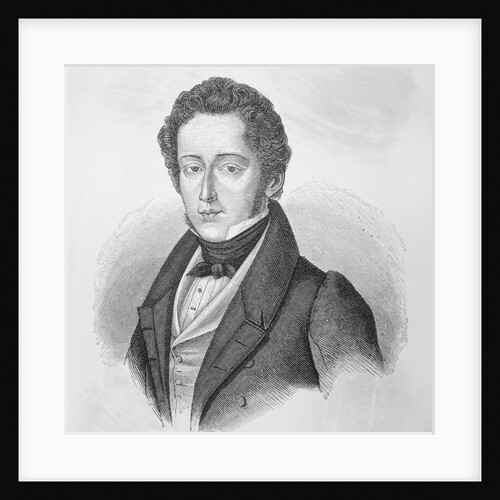 Drawing of Composer Frederic Chopin by Anonymous