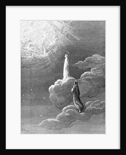 Drawing Depicting a Dante's Paradisio Scene by Anonymous