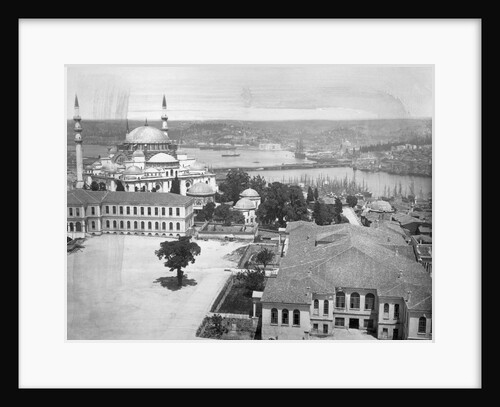 Aerial View of Istanbul Along Harbor by Anonymous