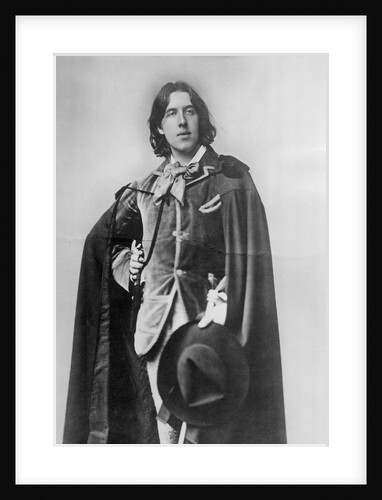 Writer Oscar Wilde Wearing Cape by Anonymous