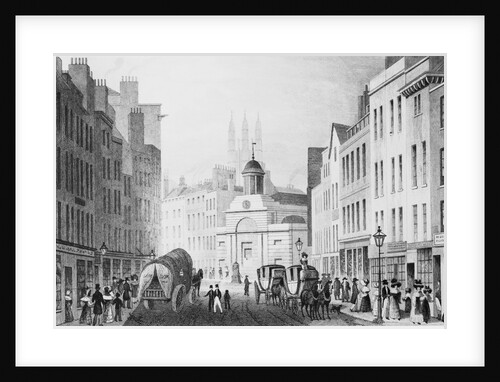 Engraving of Bishopgate Street by Anonymous