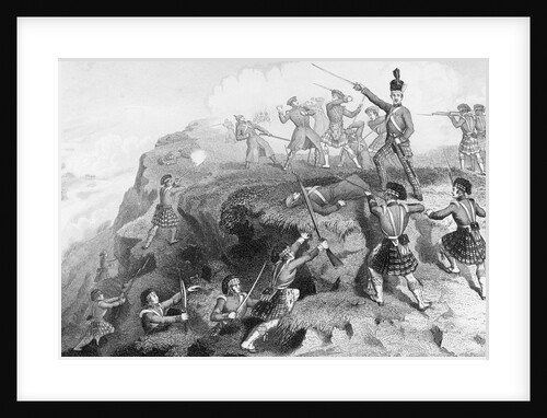 The Highlanders Attacking the Russian Redoubt at the Battle of Alma by D.J. Pound