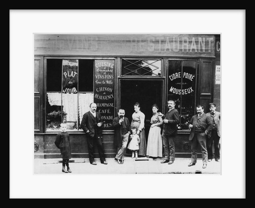 People Standing Outside Cafe by Anonymous