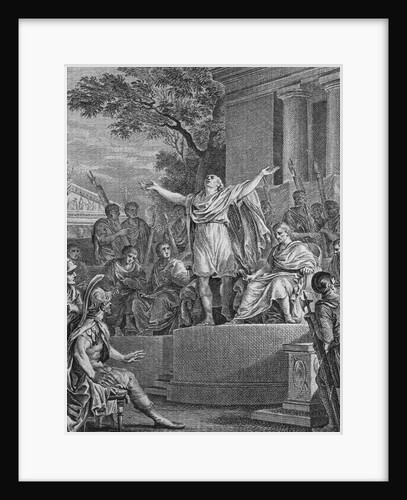 Engraving of Lucius Junius Brutus Declaring the New Roman Republic by Anonymous
