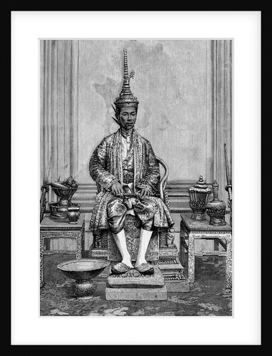 King of Siam on Throne by Anonymous