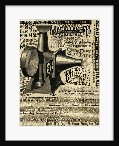 Ad for an Early Slide Projector by Anonymous