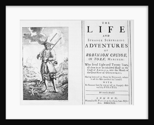 Title Page from Robinson Crusoe by Daniel Defoe