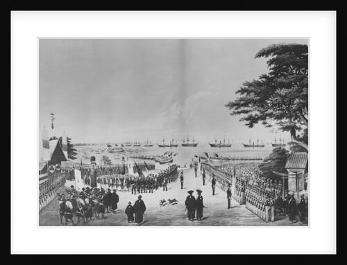 Painting Depicting the Landing of Commodore Perry in Japan by Anonymous