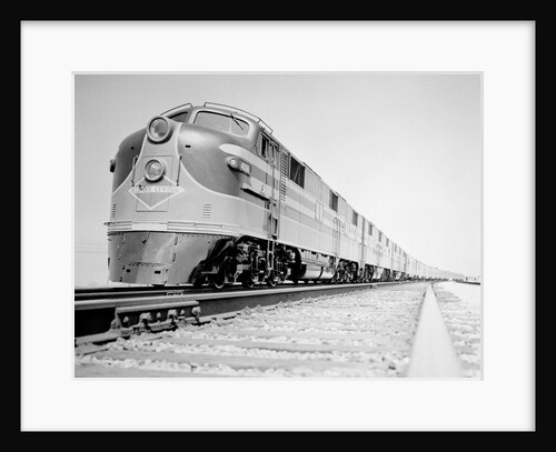 Streamliner Traveling Along the Illinois Central Line by Anonymous