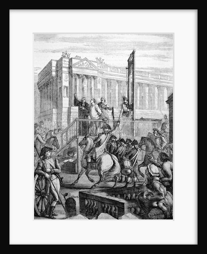 Illustration Depicting Execution of Louis XVI by Anonymous