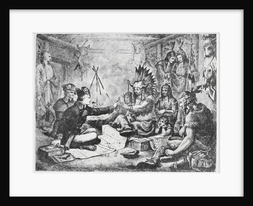Settlers and Native Americans Trading Goods by Anonymous
