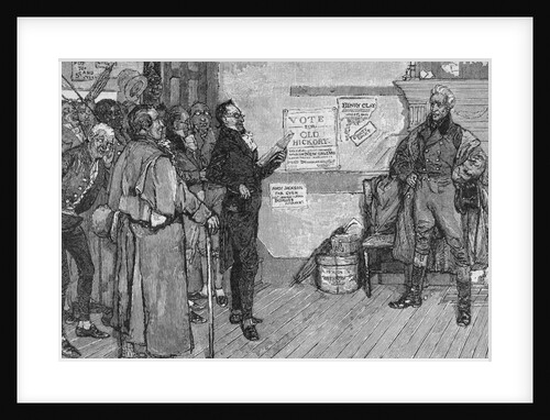 Andrew Jackson Speaking to Small Crowd by Anonymous