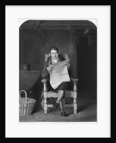A Man Seated and Reading the Newspaper by Anonymous