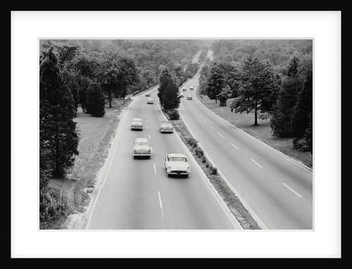 Cars Traveling on Merritt Parkway by Anonymous