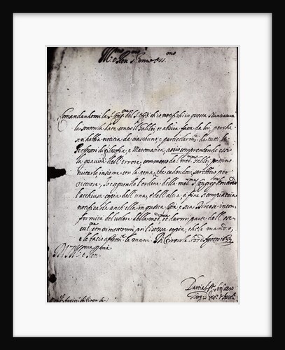 Letter in Script by Anonymous