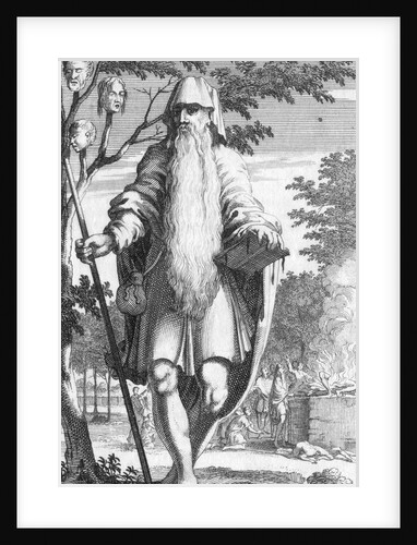 Illustration Showing a Sacrificial Sorcerer at Ritualistic Site by Anonymous