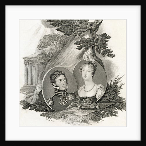Portrait of Princess Charlotte and Prince Leopold by Anonymous