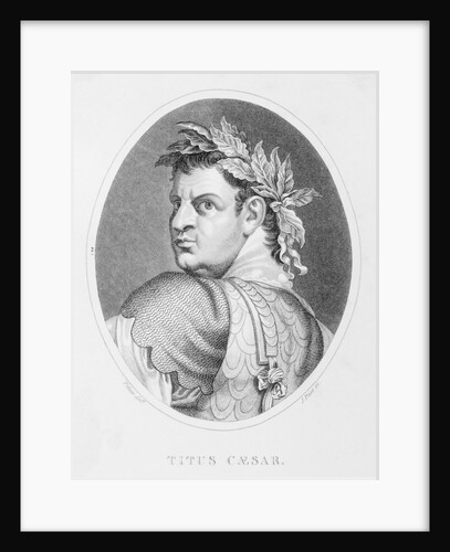 Oval Illustrated Portrait of Titus Caesar by Anonymous